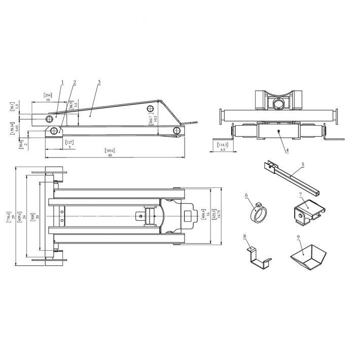 Scissor Hoist Kit with Cylinder