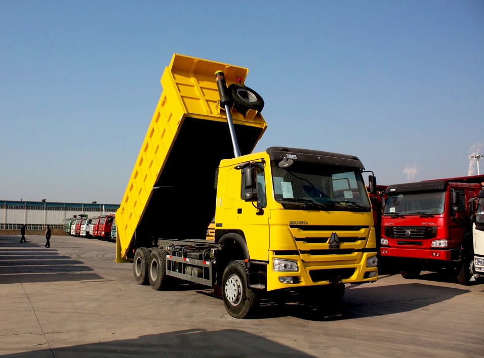 Dump truck telescopic hydraulic cylinder