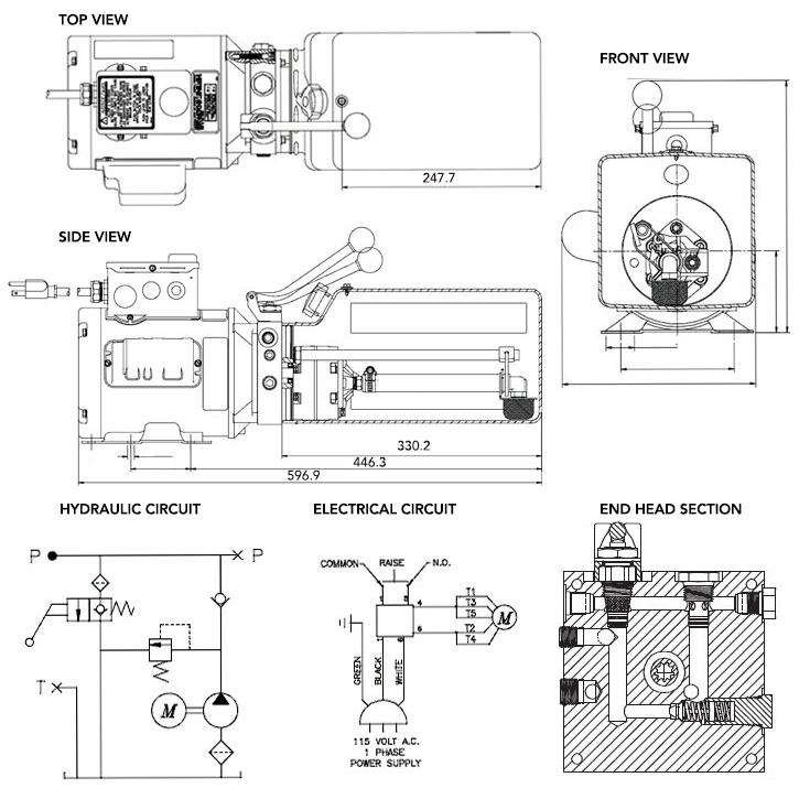Tire Changer Hydraulic Power Unit